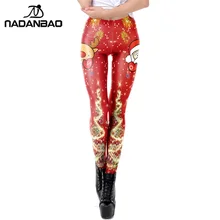 NADANBAO леггинсы Санта Клауса женские плюс размер леггинсы Рождество блестящая елка Лось фестиваль Осень Зима Фитнес Леггинсы