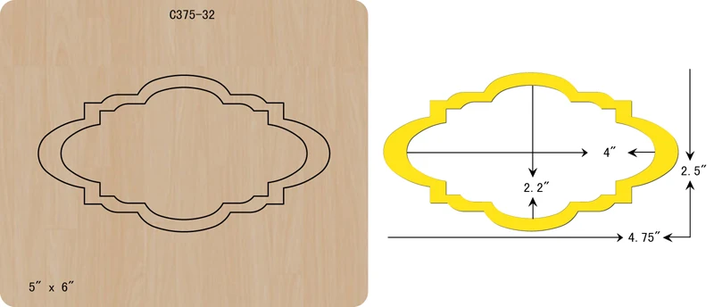 

New Photo frame, card DIY Wooden die Scrapbooking C-375-32 Cutting Dies