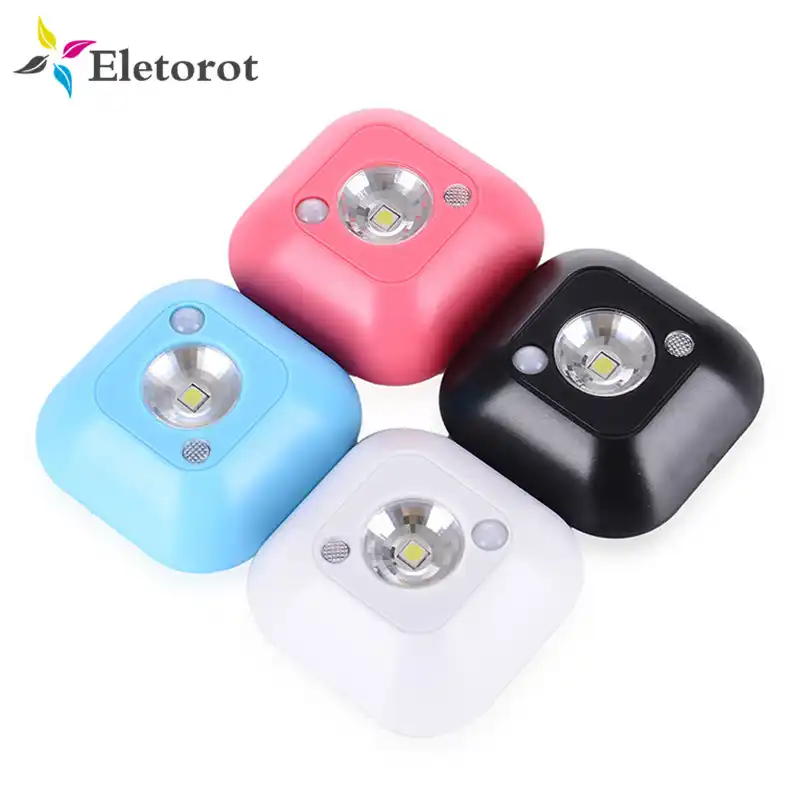 Festnight Luz Nocturna LED 3 piezas Sensores Movimiento Empuje las Luces Sensor Autom/ático Luces Adecuado Para Escaleras L/ámpara Noche con Sensor Integrado Fija Cualquier Sitio Mini Ronda