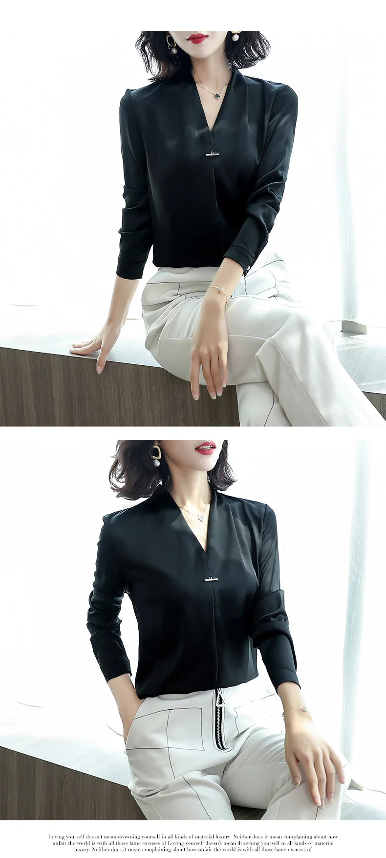 Новые женские блузки весенние повседневные блузки свободные с длинным рукавом с v-образным вырезом рабочая одежда Blusas Feminina Топы Рубашки белого размера плюс 2XL