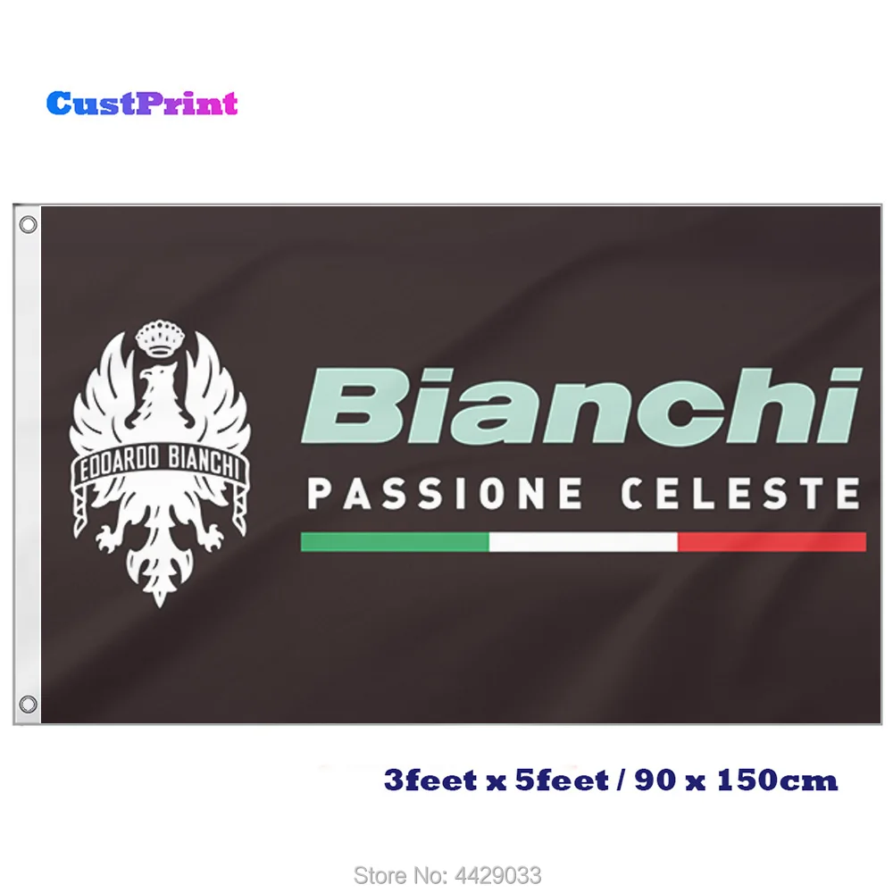 CustPrint 3FTx5FT Bianchi черный флаг велосипед полиэстер баннер w/2 люверсами велосипед флаги и баннеры