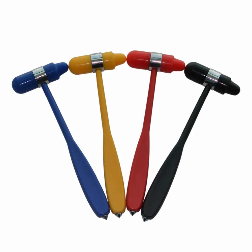 Multi-Function Rubber Nail Nerve Reflex Hammer Percussion Points Beat Massage Diagnostic Neurological Hammer 4 Colors