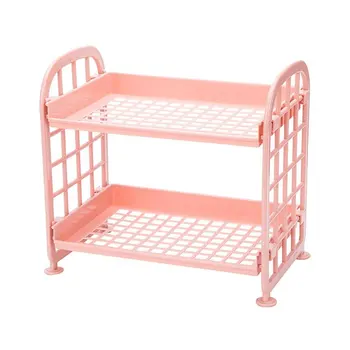 

Storage Shelves,Plastic Small Storage Shelves - 2 Tier Shelf Shelving,Kitchen Shelf Bathroom Organizer(pink)