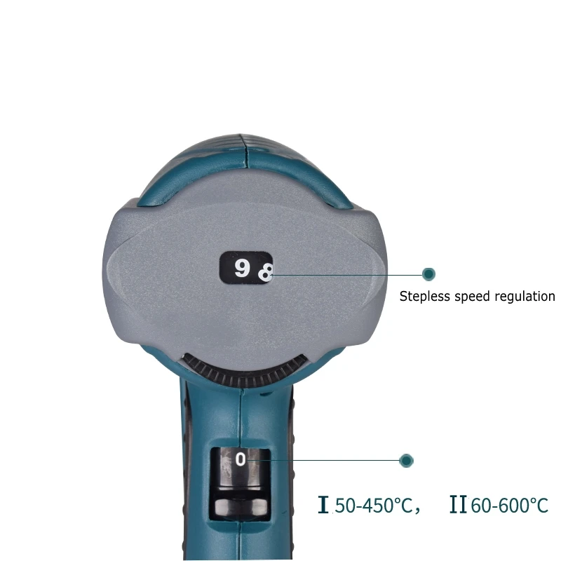 2000 Вт фен-пистолет/Пистолет горячего воздуха/Промышленный Фен-пистолет/9 передач регулировка температуры