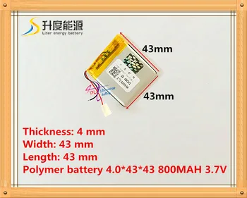 

404343 044343 800mah 3.7V lithium-ion polymer battery MP3 MP4 GPS quality goods quality of CE FCC ROHS certification authority