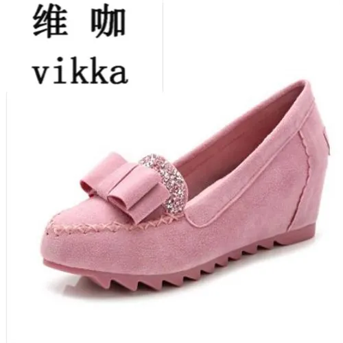 Newly Women s Genuine Fur Loafers Inner Increase Single shoes Loafers Shoes for Pregnant Woman Anti
