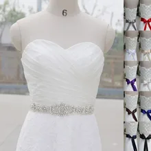 Inofinn Свадебные аксессуары с кристаллами свадебный пояс атласный горный хрусталь вечернее платье для выпускного вечера пояс Свадебная лента Sash подружки невесты для женщин