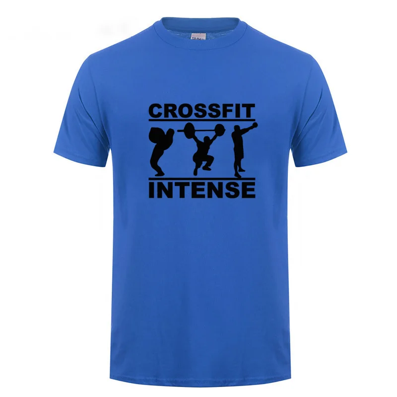 CrossFit Intense футболка Забавный подарок на день рождения для мужчин Папа Отец муж круглый вырез хлопковая Футболка фитнес бодибилдинг одежда