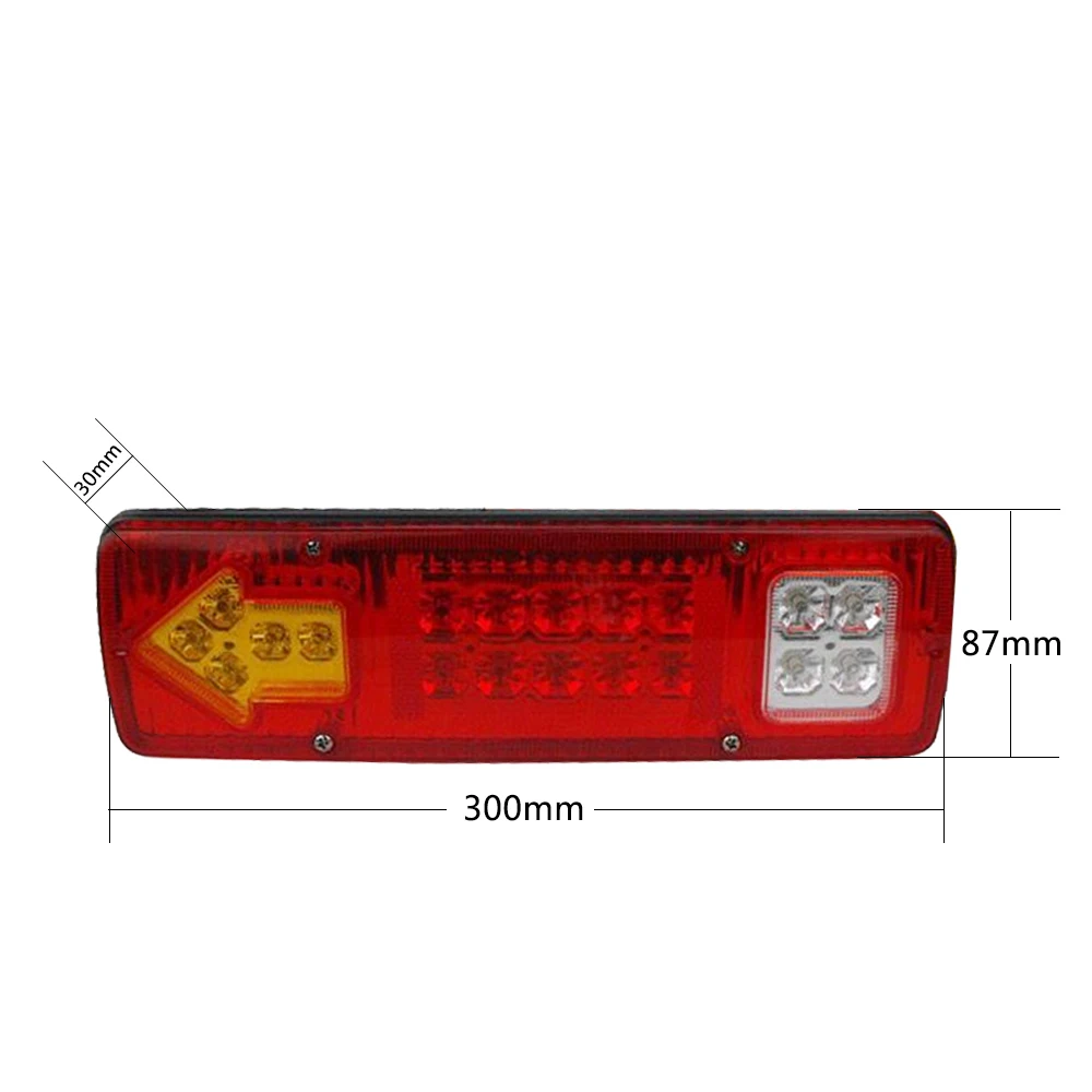 1Pair 12V Car Truck Trailer Rear Light Indicator Reverse Van Car Truck Taillight LED Stop Rear Tail Brake Lights Lamps (30)