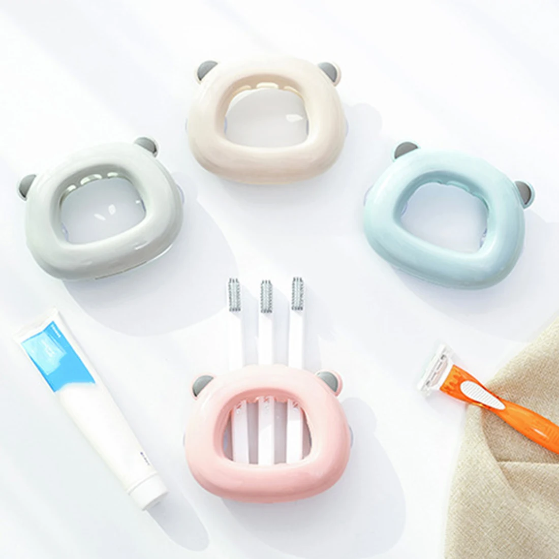 Wall Suction Hook Toothbrush Holder Save Space For Lovers Of Lovely Home Household Bathroom Accessories Washroom Shelf