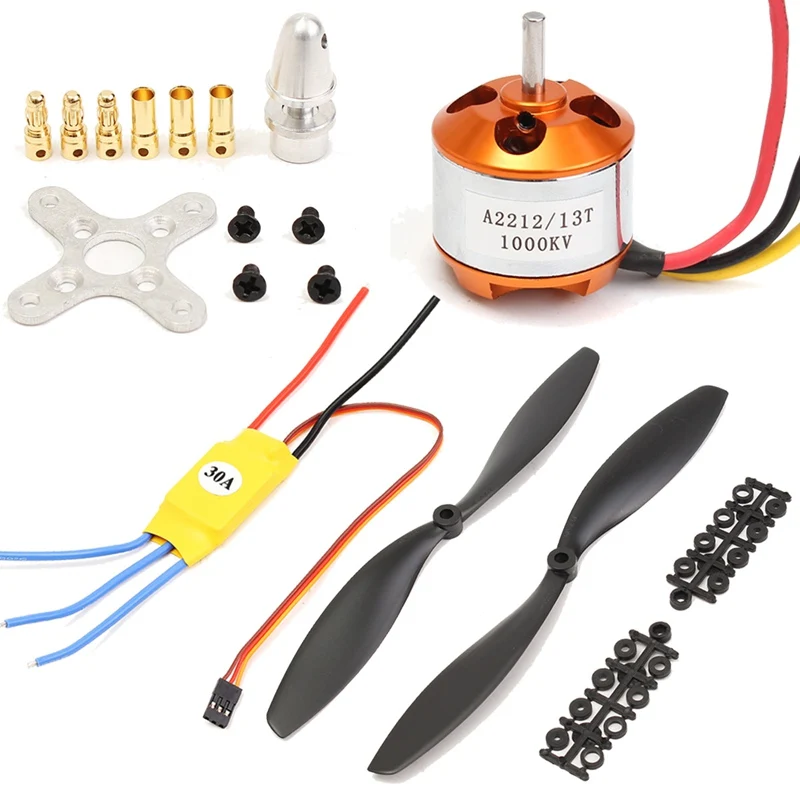 

New Arrival A2212 1000KV Motor w30A Brushless ESC 1045 Propeller Frame Kit  For DJI F450 550 FNHB
