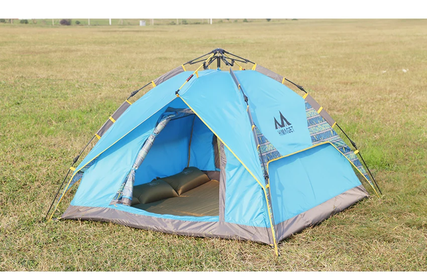 Кемпинговая палатка быстрое автоматическое открытие всплывающая палатка двухслойная для 3 человек водонепроницаемая ветрозащитная наружная походная палатка