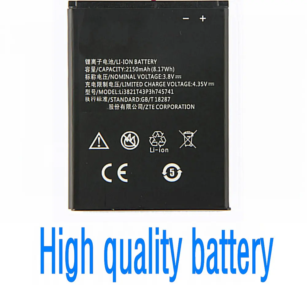 Li-ion Authentic High quality Replacement Battery 2150mAh Li3821T43P3h745741 for ZTE Blade L5 L 5 PLUS C370 Smartphone | Мобильные