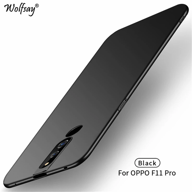 Чехол для Oppo F11 Pro Чехол A9 ультра тонкий классический гладкий матовый PC чехол для телефона для Oppo F11 Pro Чехол для Coque Oppo F11 Pro Чехол - Цвет: Black