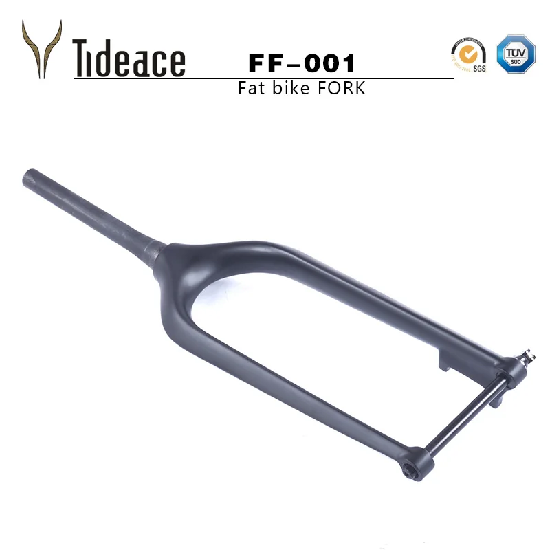 

Tideace 150mm Fat bike Carbon Fork 15mm Thru Axle carbon fat fork beach bike Fork Snow Bike Carbon Fork with Axle shafter