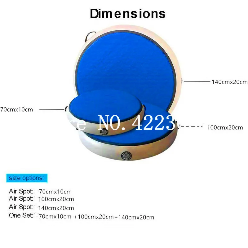 Бесплатная доставка набор Airspot круглый воздушный пол воздушный трек для тренажерного зала Dia 0,7 м/1 м/1,4 м