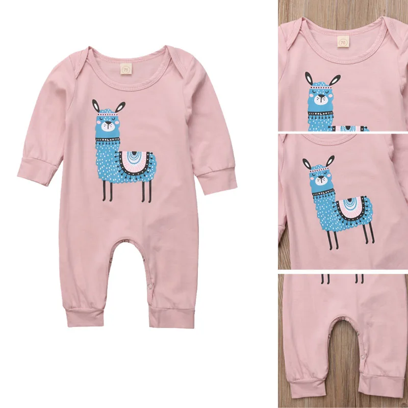 Повседневная одежда для новорожденных детей 0-24 месяцев, Детский комбинезон из альпаки для девочек, комплект одежды