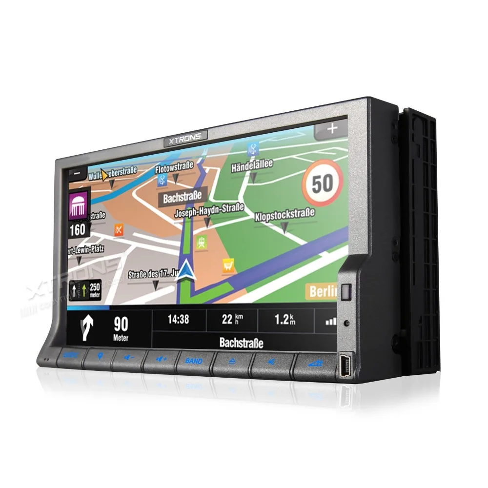 7 &quot1080 P Видео HD Цифровая Моторизованный Сенсорный Экран GPS Double Din Dvd-плеер