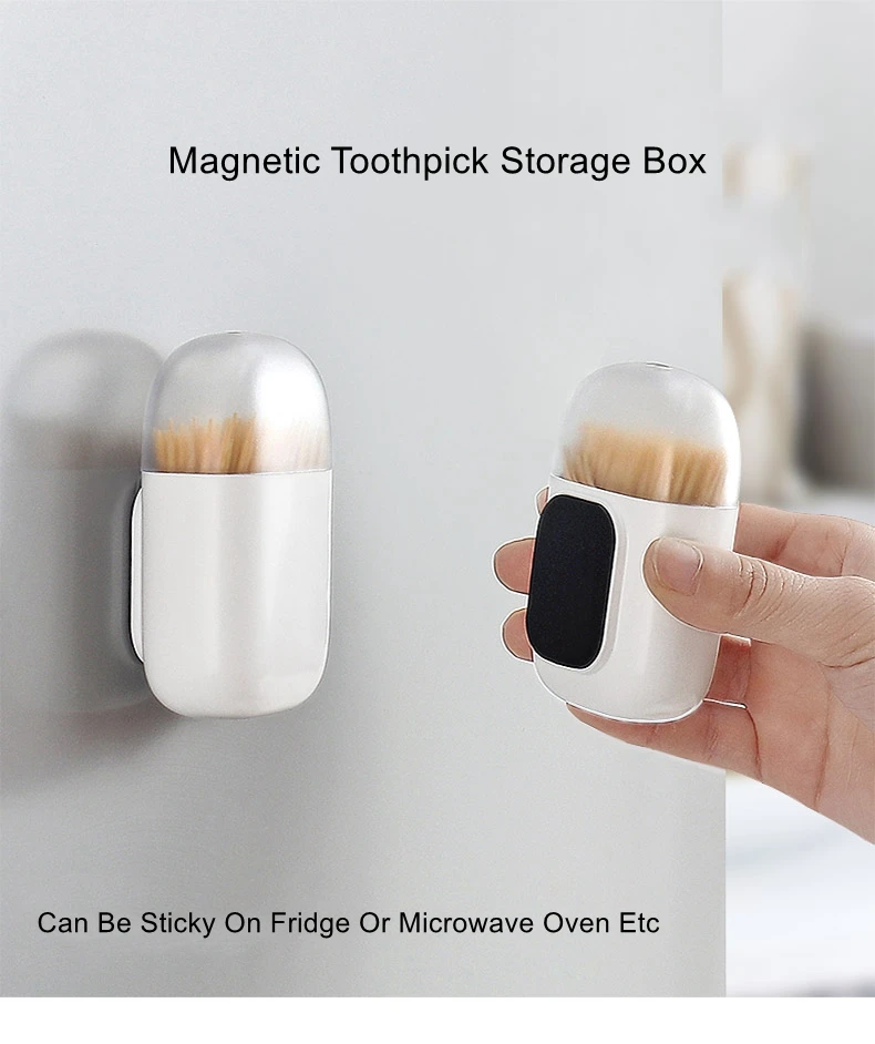 Креативный короткий магнитный держатель для зубочисток, Скандинавская коробка для хранения зубочисток, компактный кухонный органайзер, инструмент для дома и ресторана