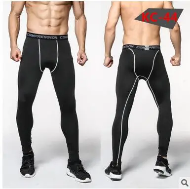Новые спортивные компрессионные штаны для бодибилдинга Hombre фитнес колготки брюки тренировочные брюки для мужчин спортивные Леггинсы для бега - Цвет: Оранжевый