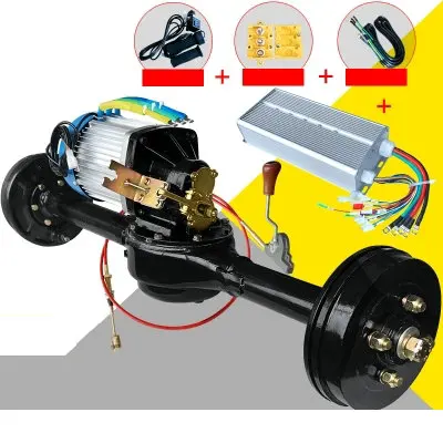 DC60V/72 V 1500W бесщеточный Электрический Автомобиль Мощность 1:10/1:20 переключение Интегрированный задний мост в сборе двигатель+ контроллер+ коробка передач