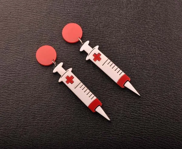 

Fashion Exaggerate Personality Cosplay Jewelry Accessories Cylinder Acrylic Long Women Stud Earrings