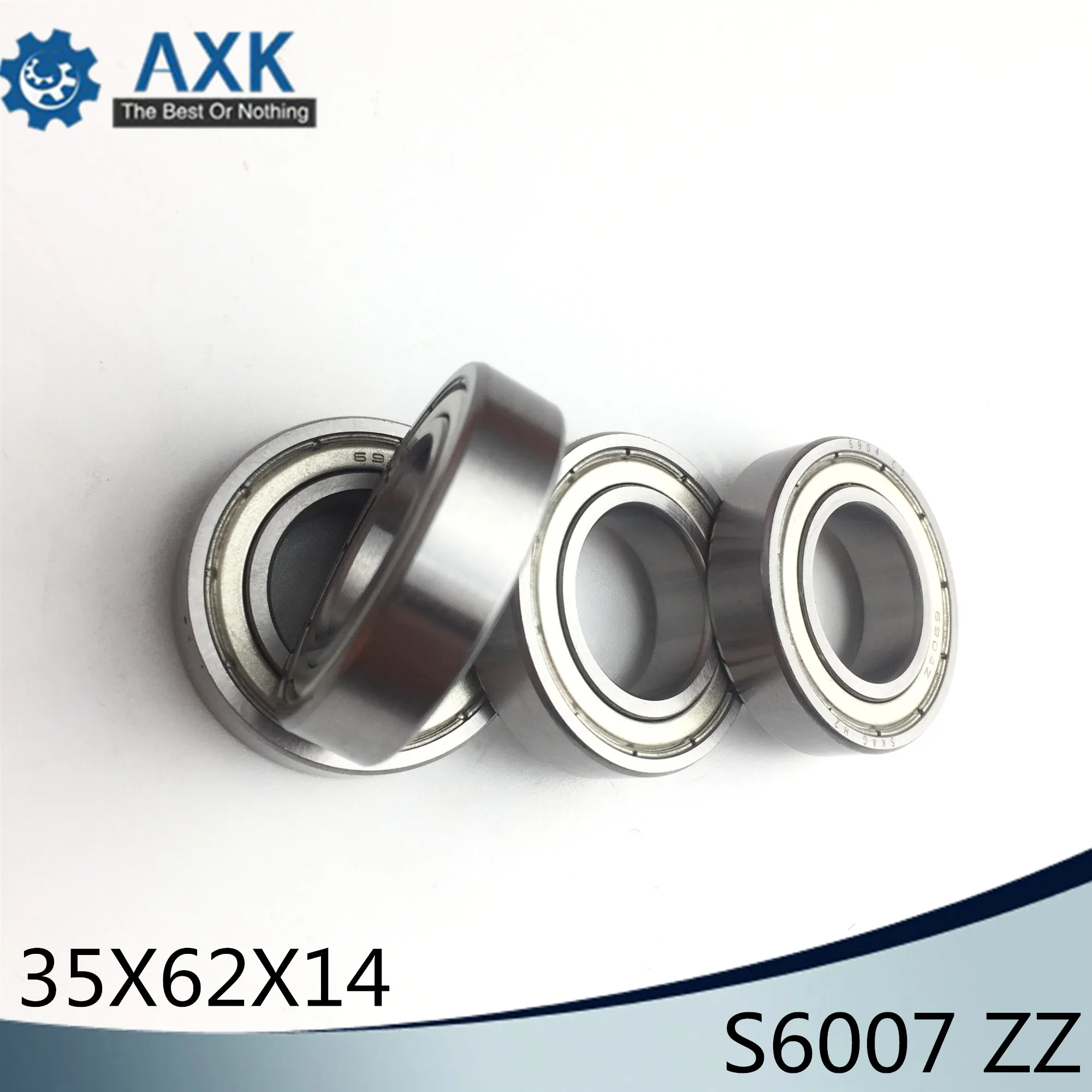 S6007ZZ Bearing 35*62*14 mm ( 2PCS ) ABEC-1 S6007 Z ZZ S 6007 440C Stainless Steel S6007Z Ball Bearings
