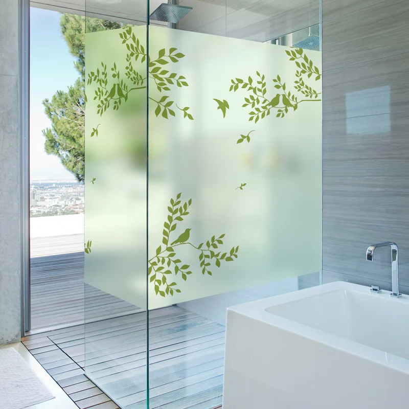 DICOR Static Cling Stained Glass Window Film Frosted Opaque Privacy