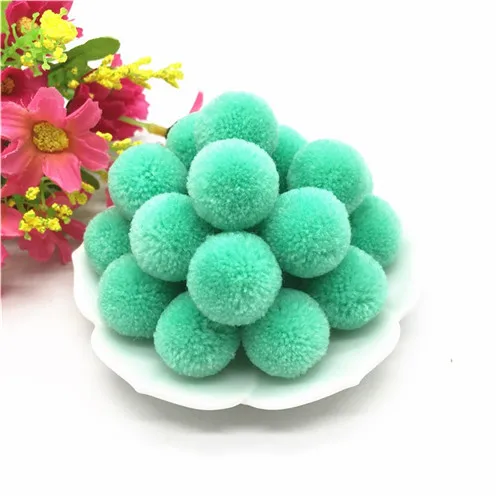 29 Mint green 20 мм кашемир помпоном смешанные colorsoft балабоны для рукоделия детские игрушки Искусственный цветы декоративные аксессуары 32 шт. 20g - Цвет: 29 Mint green