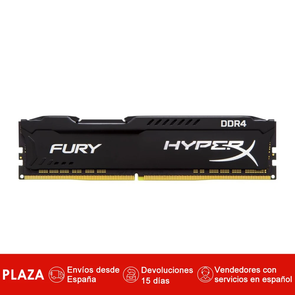 

HyperX FURY Memory 4GB DDR4 2400MHz, 1 x 4 GB, DDR4, 288-pin DIMM, Negro