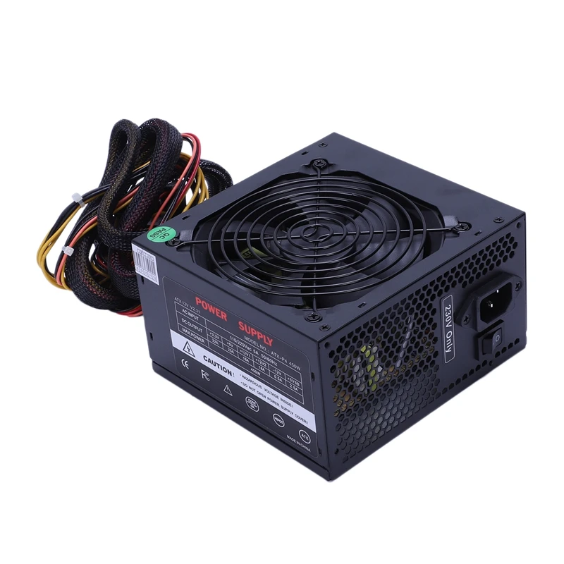 170-260V Макс 450W Питание Psu Pfc бесшумный вентилятор 24Pin 12V компьютер Sata консоль для ПК-игр с поддержкой Windows Питание для подходит для Intel, подходит для AMD компьютера