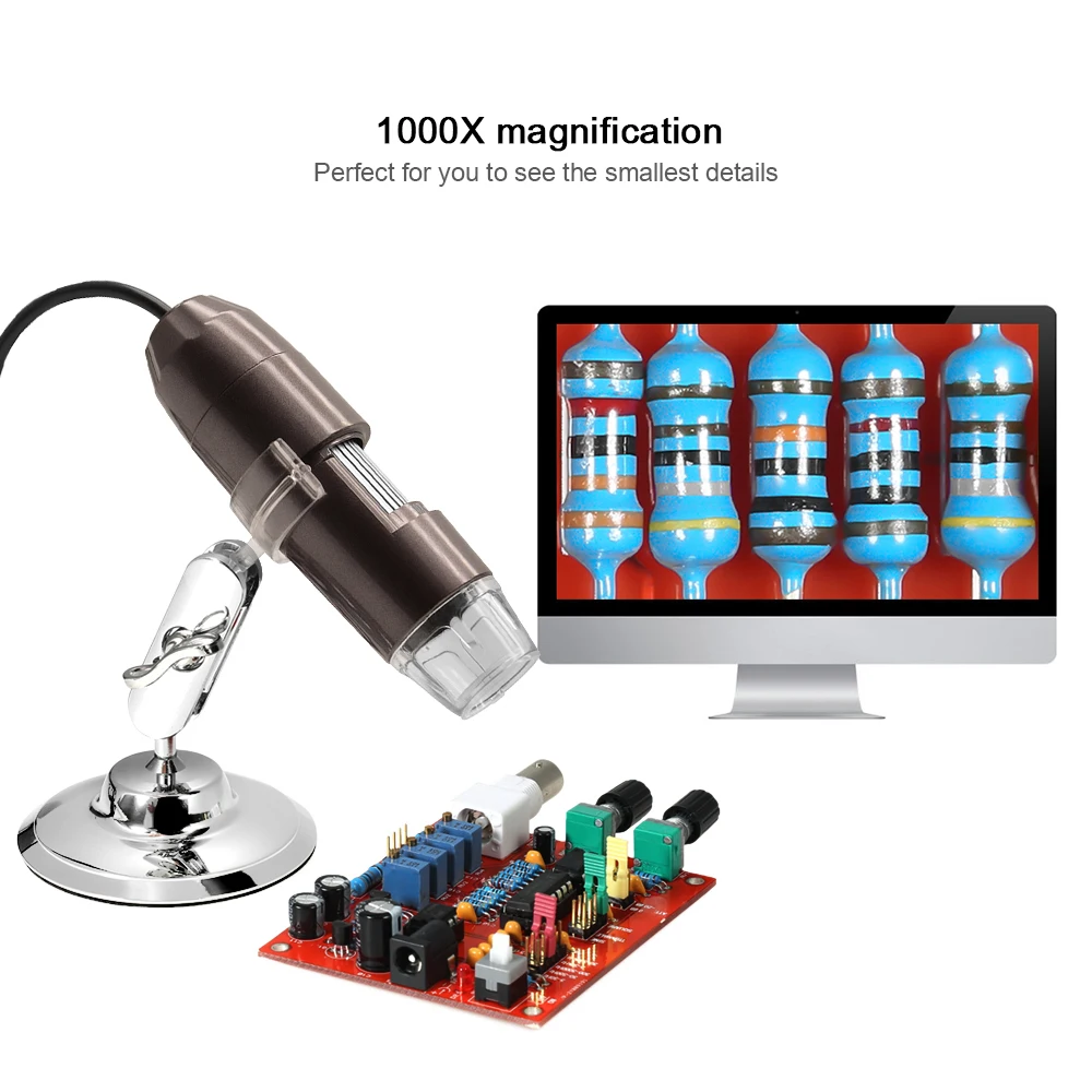3 в 1 USB цифровой микроскоп Microscopio зум Лупа с OTG Функция Mikroskop светодиодный увеличительное Стекло 1000X с подставкой