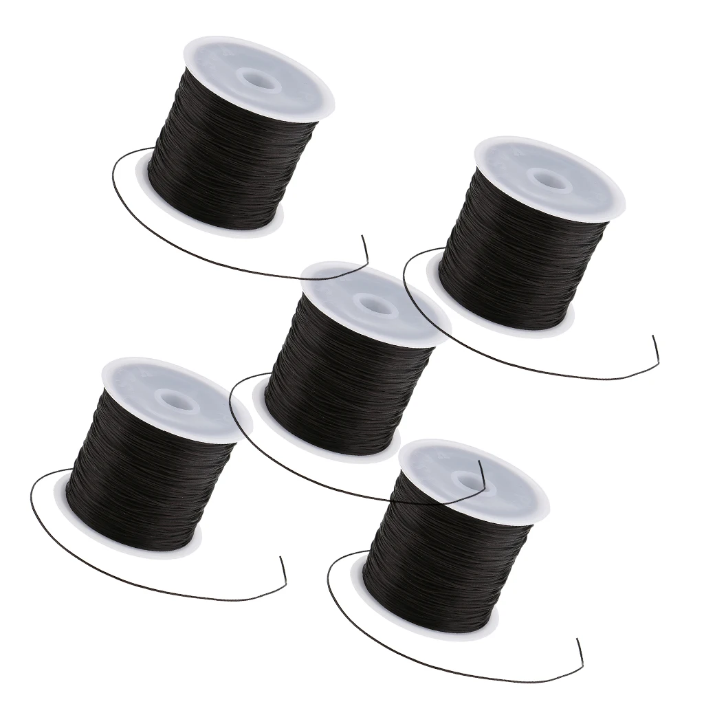 

5 Rolls Elastic Wigs Hair Weaving Sewing Decoration Thread Spool