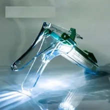 2pcs Встроенный светодиодный светильник источник вагинальный расширитель с непрерывным светильник женский частный контроль и открытый вагинальный зажим утка