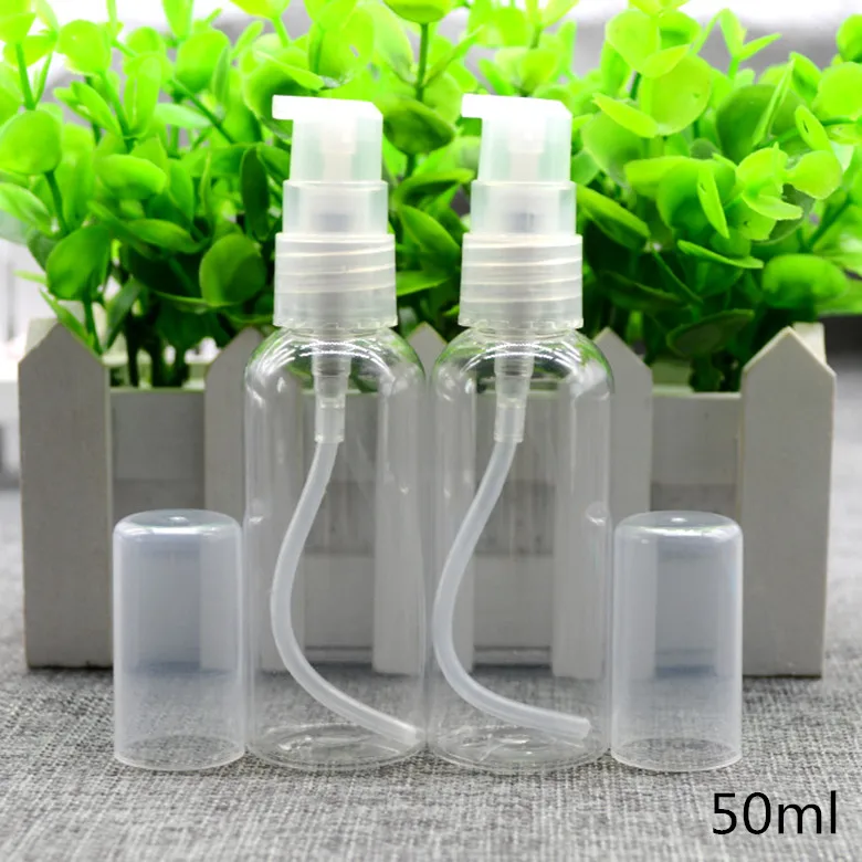 Free Shipping 50pcs/lot 50ml Shampoo Lotion Plastic Pressed Pump Bottle