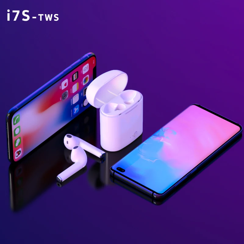 Наушники вкладыши I7 I7S TWS Mini беспроводные Bluetooth наушники стерео гарнитура с
