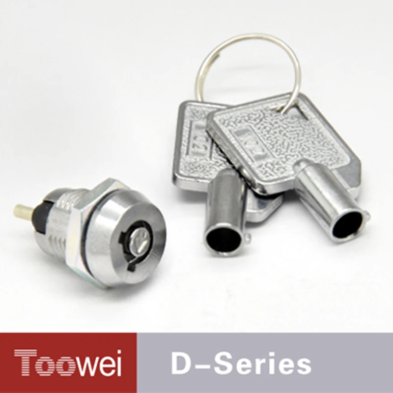 Toowei 12mm electronic key lock switch D102 zinc alloy key lock switch
