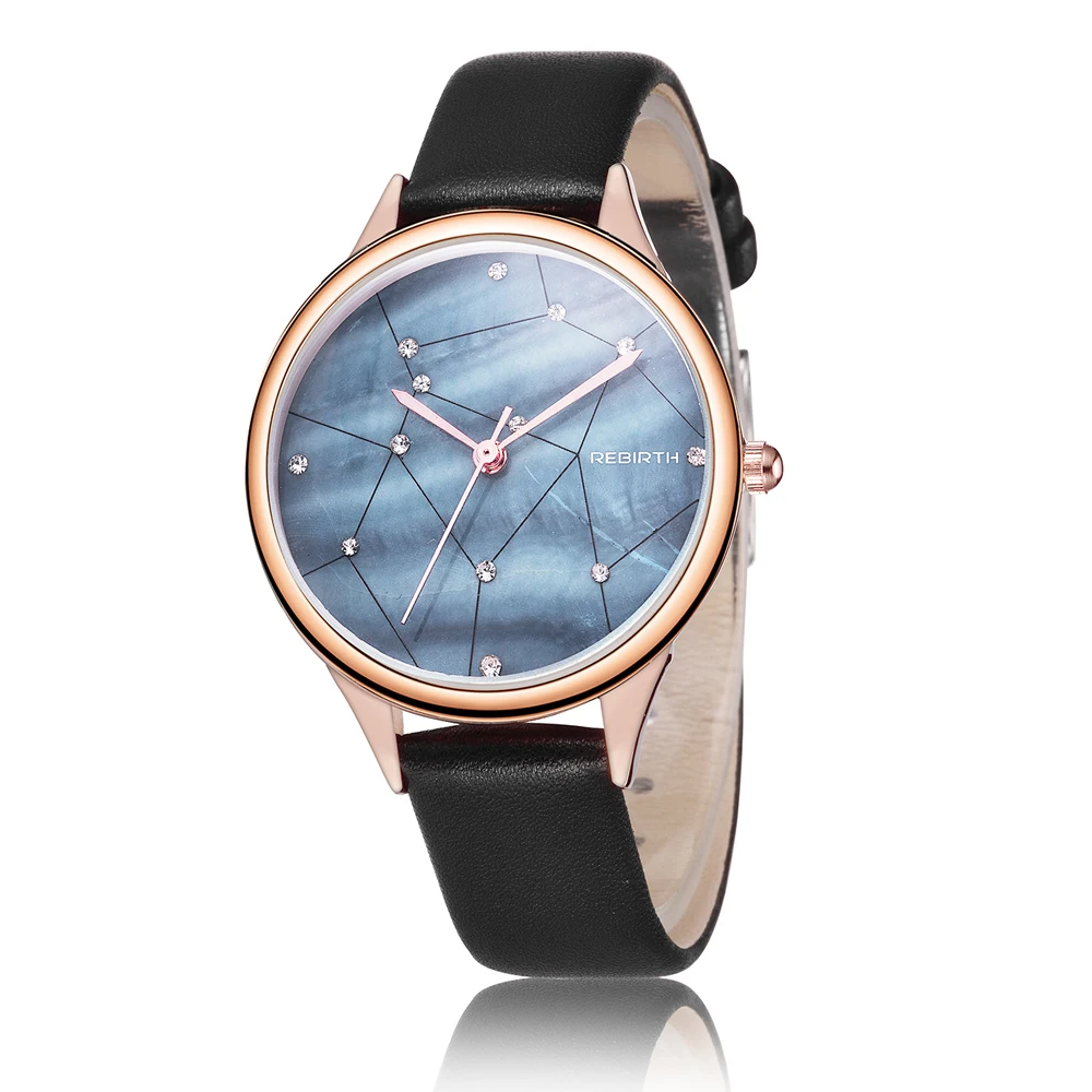 

Minimalist Pearl Dial Watch Starry Sky Women Watches Leather Strap Quartz Clock Constellation High Quality Ladies Watches Casual