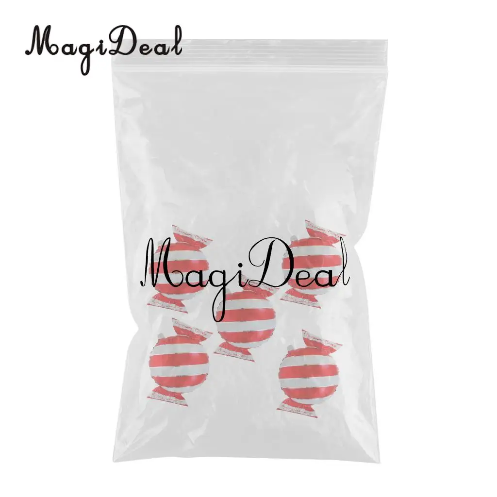 MagiDeal 5pcs Lovely Stripes Dots Sweet Candy Shape Aluminium Film Balloon Wedding Birthday Party Decor Kids Toy