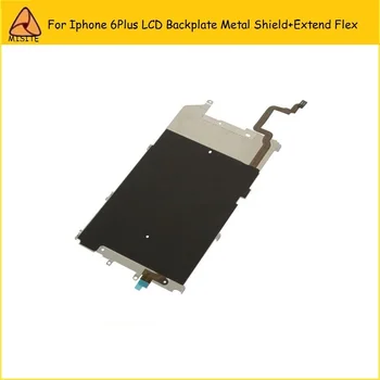 

10PCS/Lot New LCD Metal Backplate Shield+Home Extend Flex Cable for Iphone 6 Plus 5.5'' Wholesale