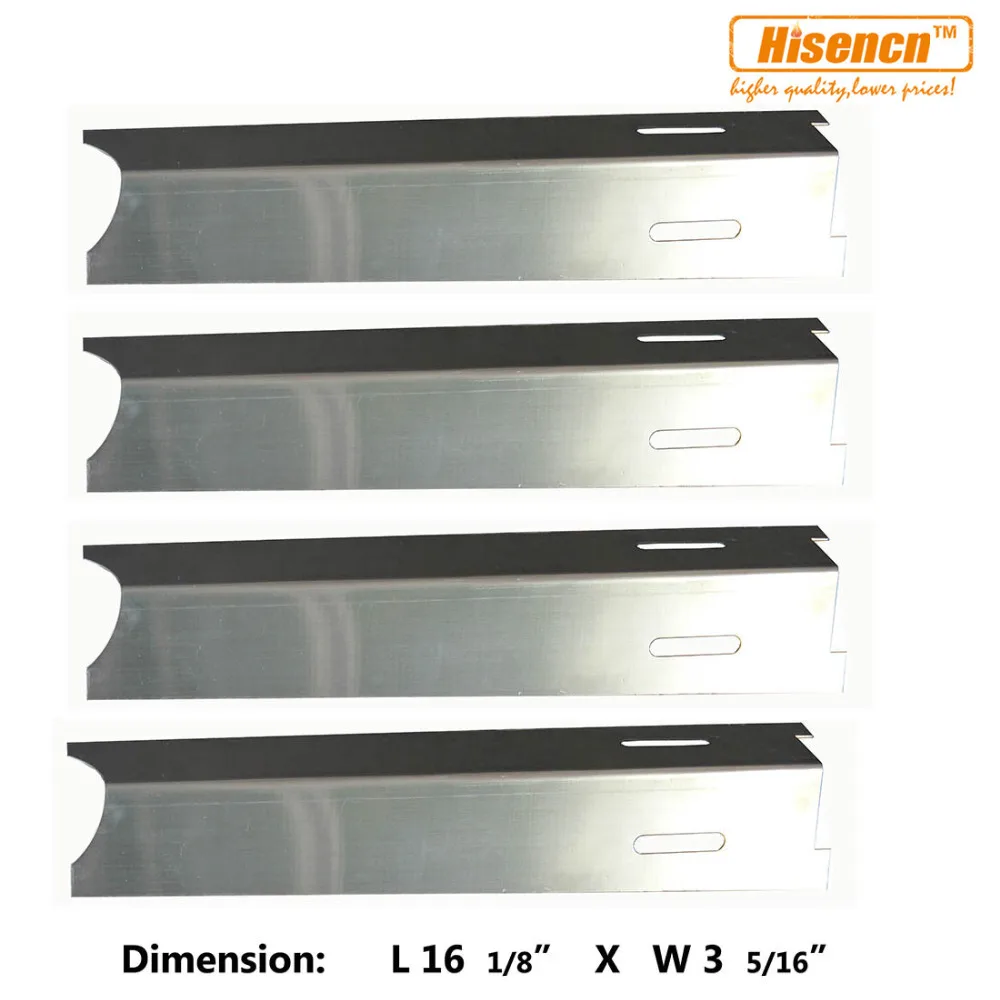 Hisencn 16.1 inch 92411 4pcs BBQ Parts Gas Grill Stainless Heat Plate