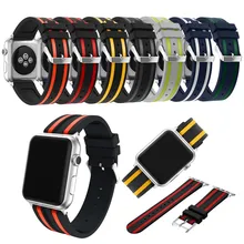 Deporte banda de silicona suave para apple watch series 2 correa de reemplazo para apple iwatch dos colores sport band joyozyluxury bandas