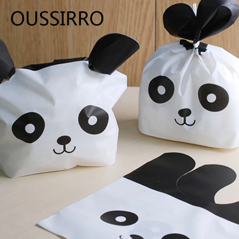 25 шт. ушные мешки Kawaii Panda пищевая сумка конфетная упаковка для десертов хлебные