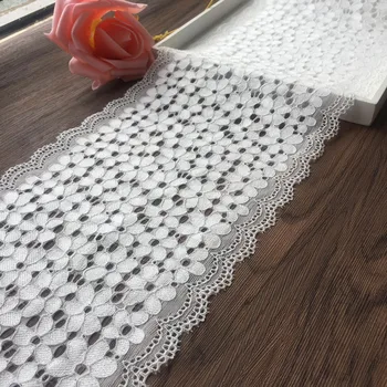

3 Yards / Fashion New Handwork DIY White Elastic Hollowed Lace Skirt Garment Accessories Width 18cm YS0472