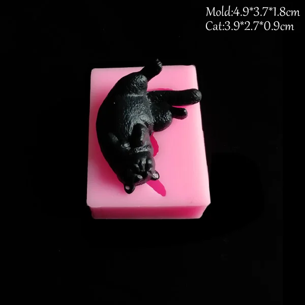 Cat H Новые кошки и леопарда силиконовые формы для свечей DIY Инструменты для выпечки инструменты для украшения тортов из мастики желейные конфеты шоколада Полимерная глина GumpastC373 - Цвет: Cat H