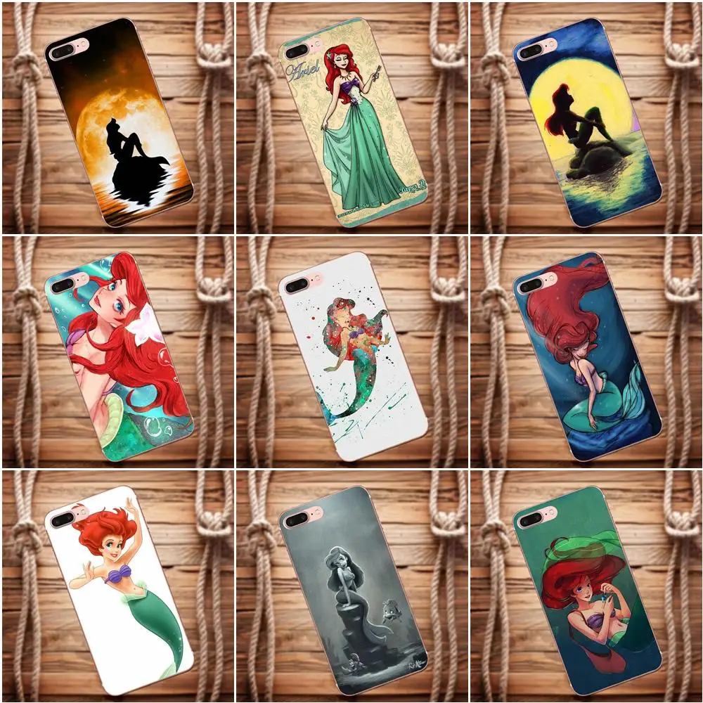 

For Huawei G8 Honor 5C 5X 6 6X 7 8 9 Y5II Mate 9 P7 P8 P9 P10 P20 Lite Plus 2017 Soft TPU Cell Phone Case Little Mermaid Ariel