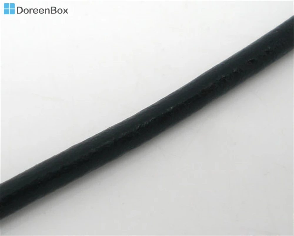 

Doreen Box Lovely Black Round Real Leather Jewelry Cord 2.5mm 10M length (B04472)