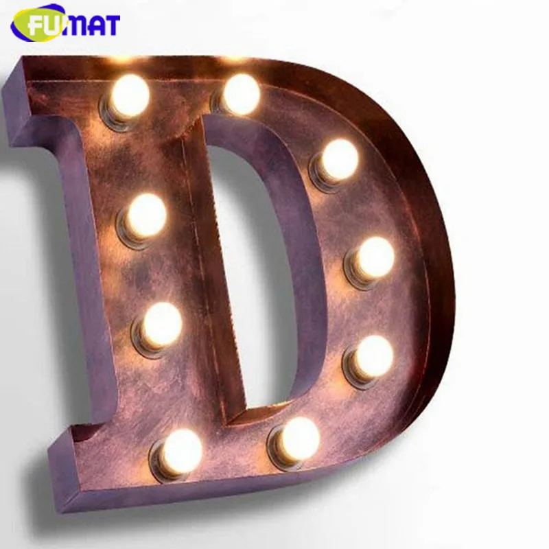 FUMAT Art Deco Wall Sconces Metal Letters D Wall Lamps