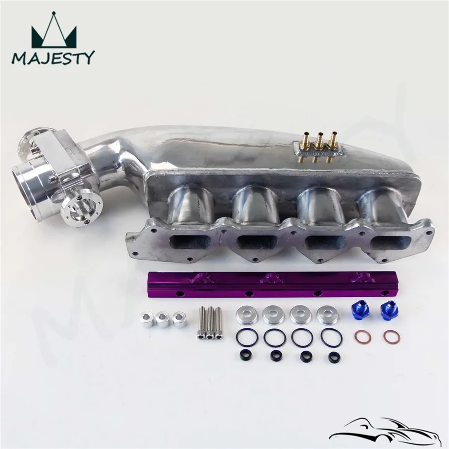 

Intake Manifold & Fuel Rail &80mm Throttle Body for M*itsubishi EVO 1 2 3 4G63