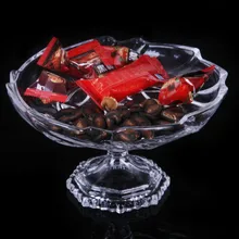 European home living room durable fruit plate fashion transparent atmospheric crystal glass salad plate ZP01211520